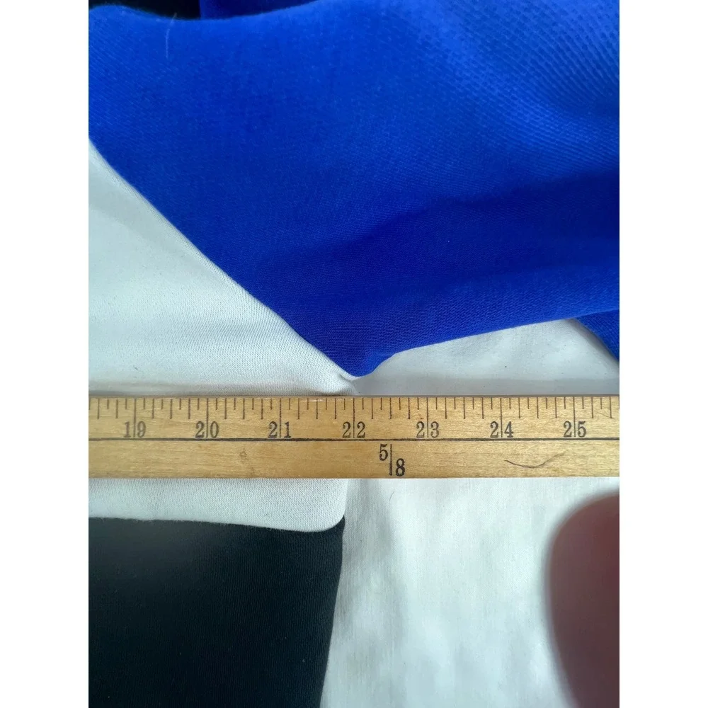 Polo Ralph Lauren Colorblock Hoodie Black Blue White Logo Graphic Size L‎